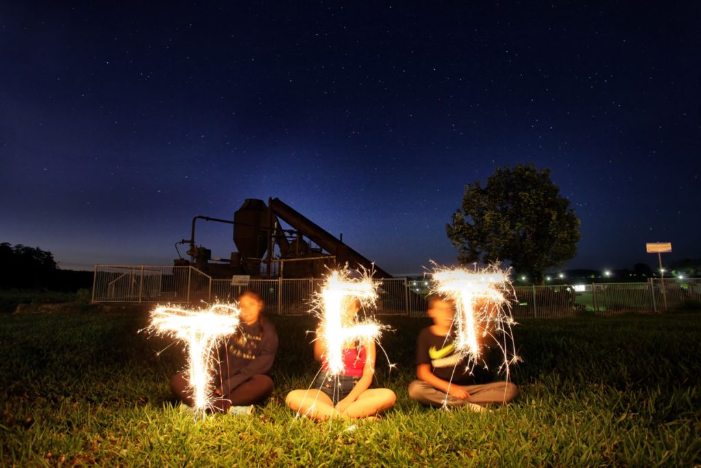 TFT or travel for teens was something we were encouraged to include in our photos. This shot was a light painting using sparklers.
